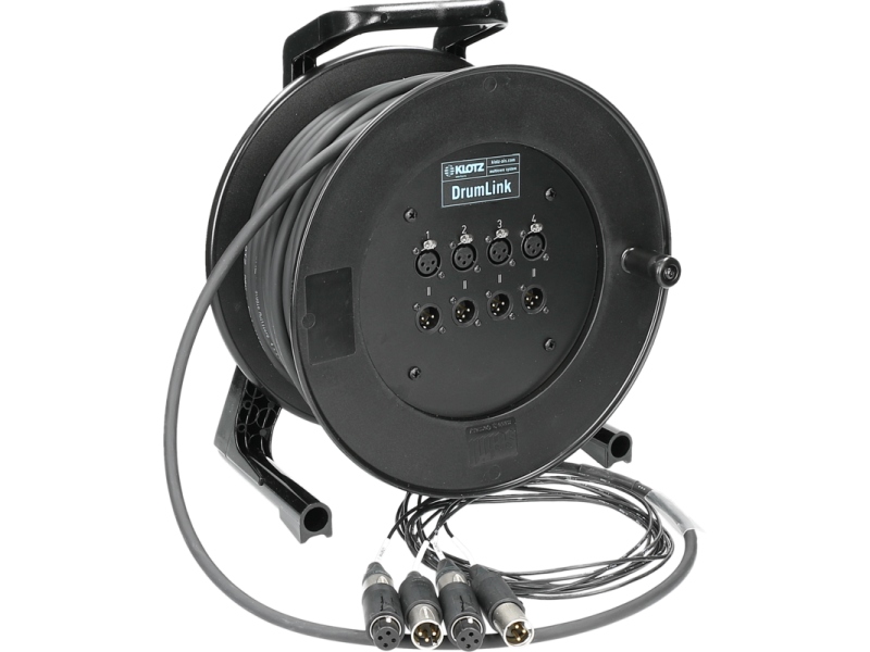 Klotz DrumLink 4/4 - 4||4 convertCON XLR 3p F/M4-channel - analog multicore drum - single ground - 30 m